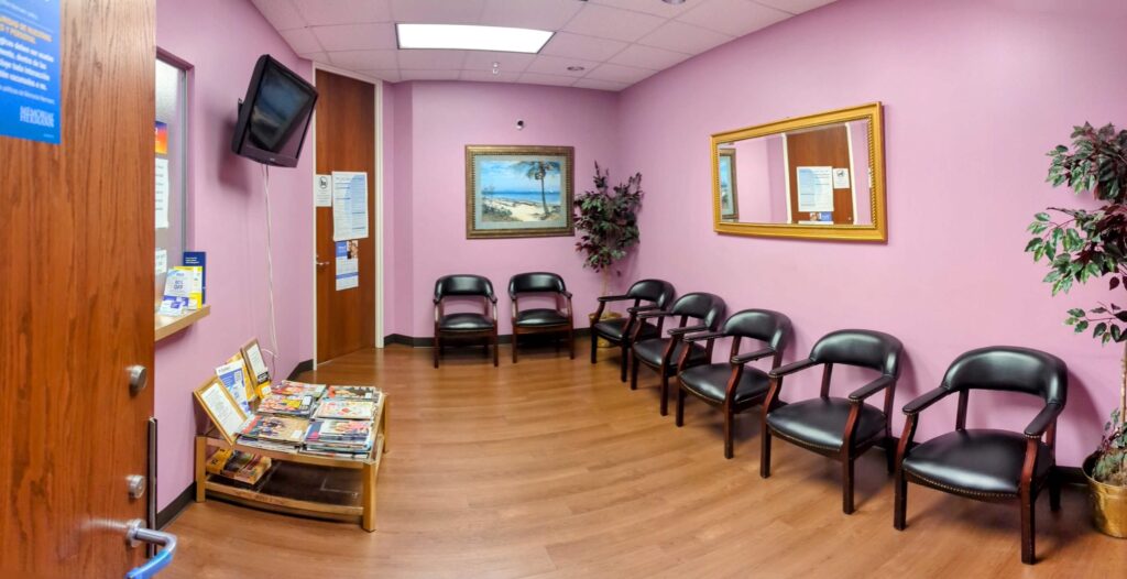 Welcoming waiting room at Bissonnet Internal Medicine PA